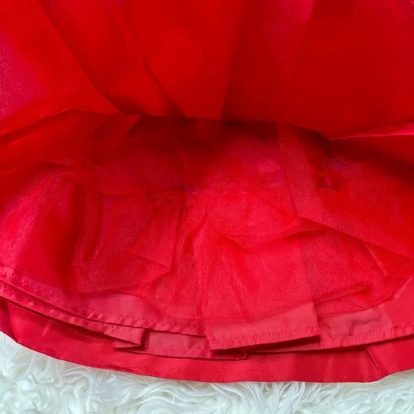 NWT Janie and Jack solid red fit and flare holiday dress size 18-24 months - Picture 3 of 7